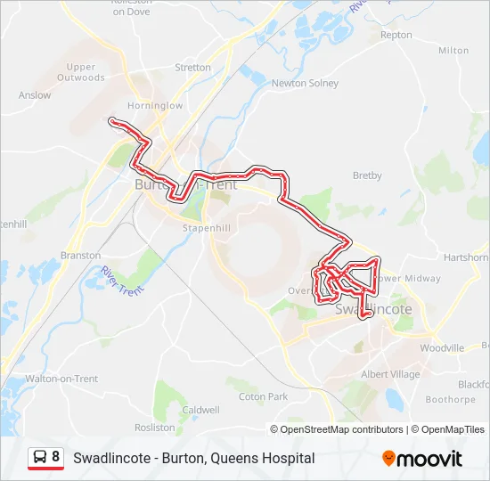 8 Bus Line Map