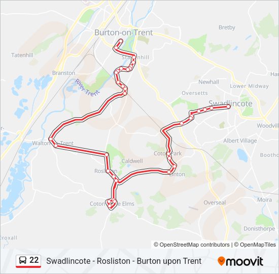 22 Bus Line Map