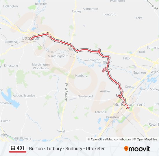 401 Bus Line Map