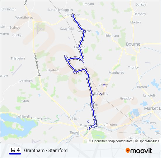 4 Bus Line Map