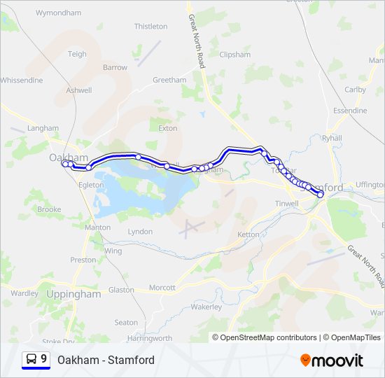 9 bus Line Map