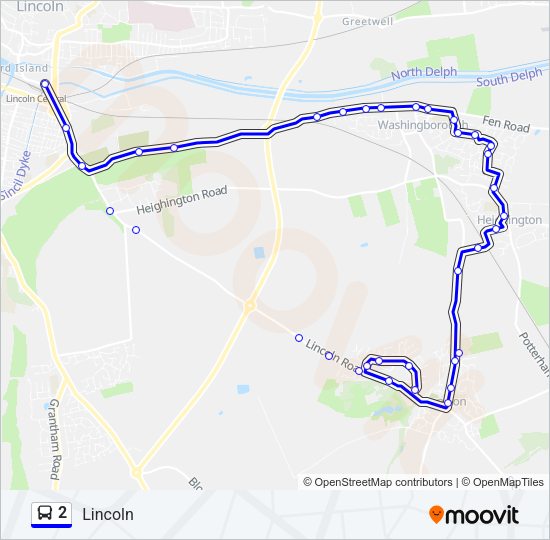 2 Bus Line Map