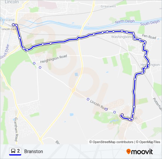 2 Bus Line Map