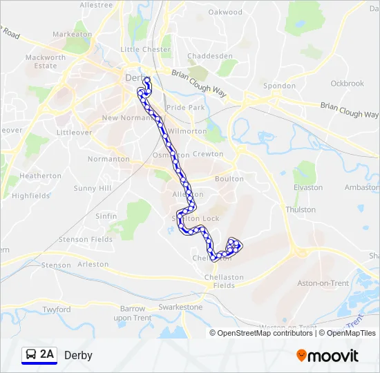 2A Bus Line Map