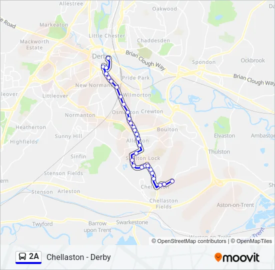 2A Bus Line Map