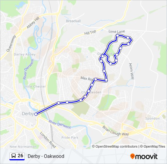 26 Bus Line Map
