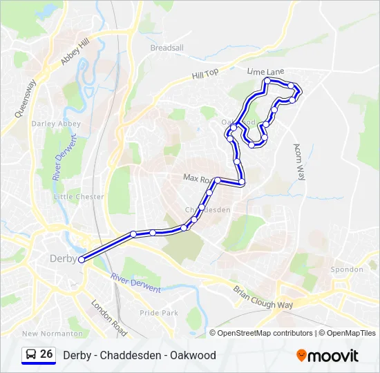 26 Bus Line Map