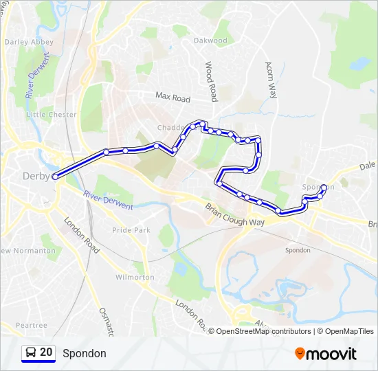 20 Bus Line Map