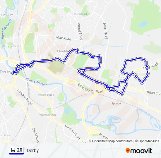 20 Bus Line Map