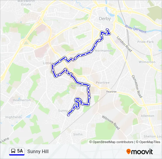 5A Bus Line Map