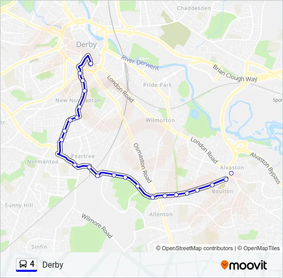 4 Bus Line Map