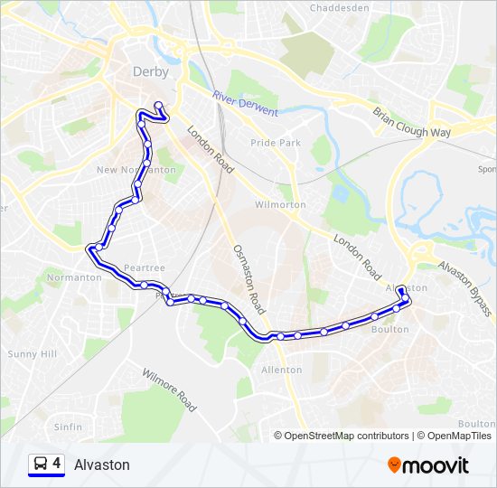 4 bus Line Map