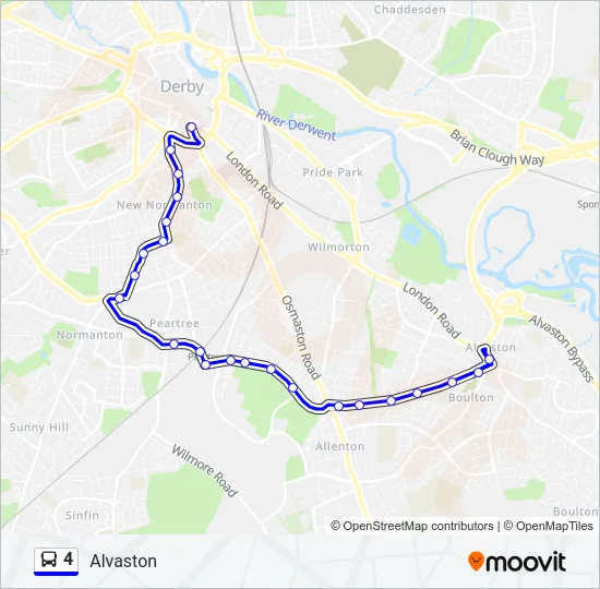 4 Bus Line Map