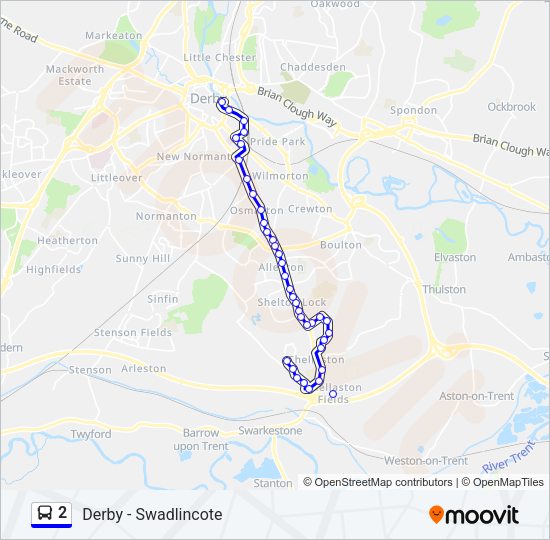 2 Bus Line Map