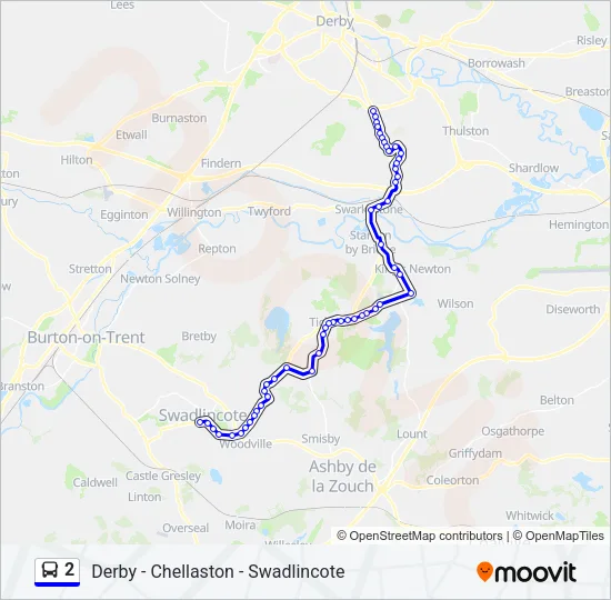 2 Bus Line Map