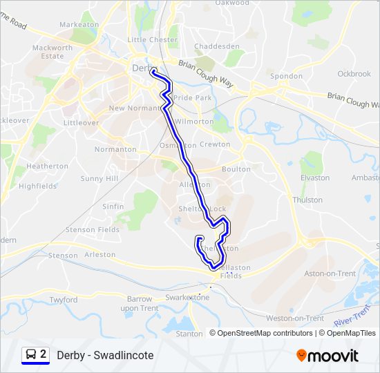 2 Bus Line Map