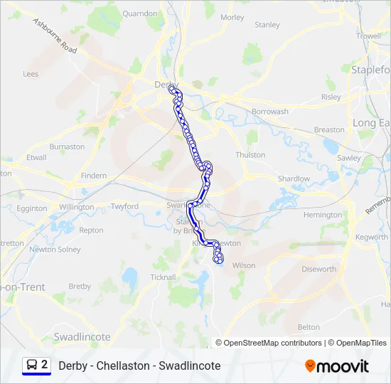 2 Bus Line Map