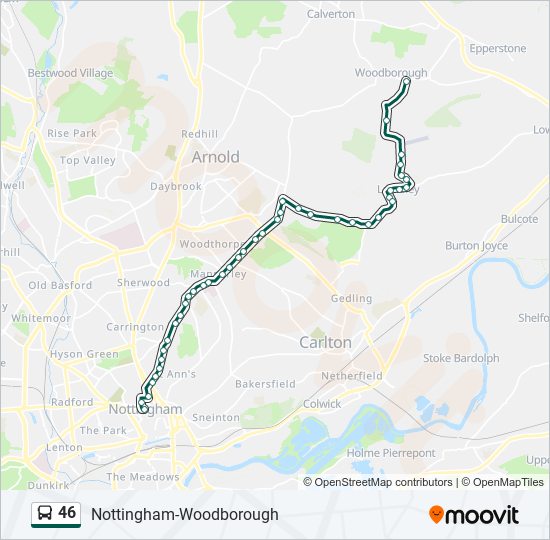 46 Bus Line Map