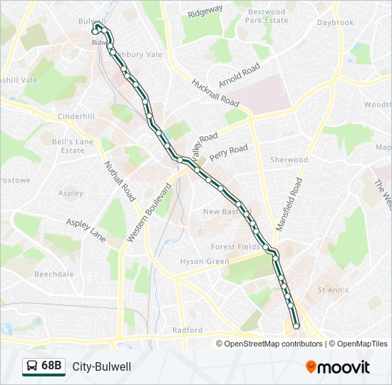 68B Bus Line Map