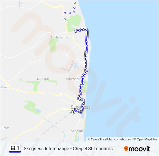 1 Bus Line Map