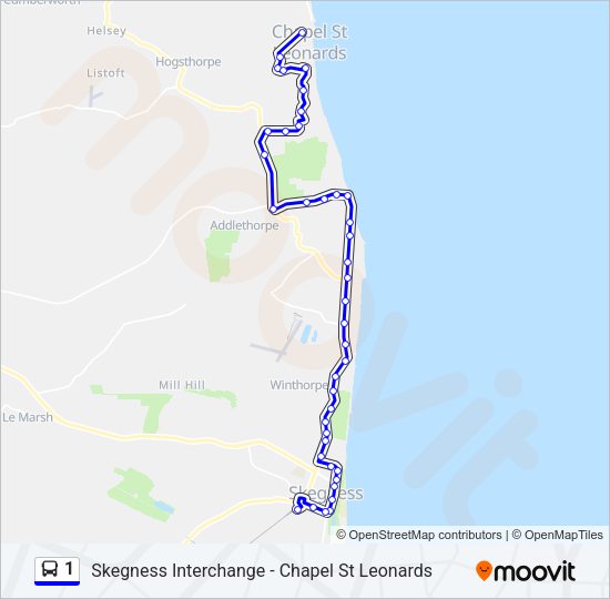 1 Bus Line Map