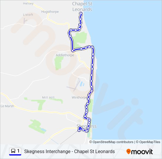 1 Bus Line Map