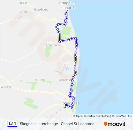 1 Bus Line Map