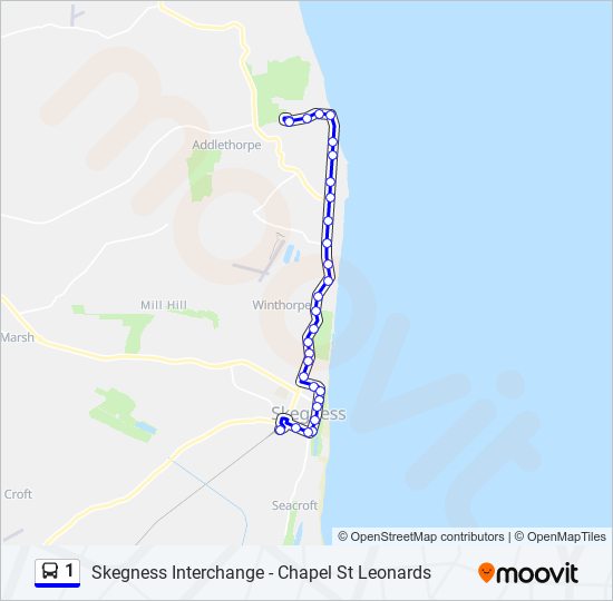 1 Bus Line Map