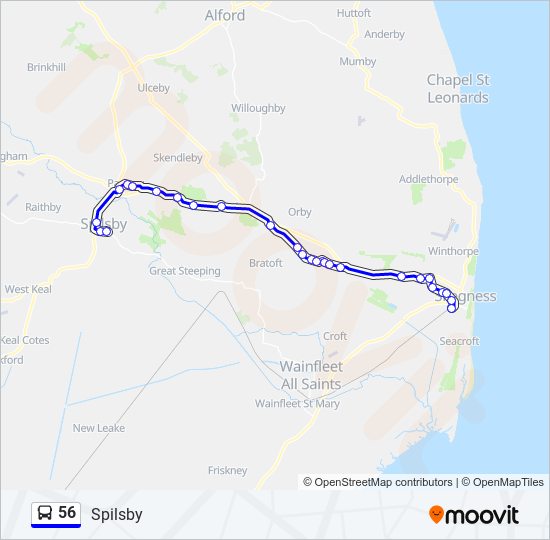 Bus 56 Route Map 56 Route: Schedules, Stops & Maps - Spilsby (Updated)