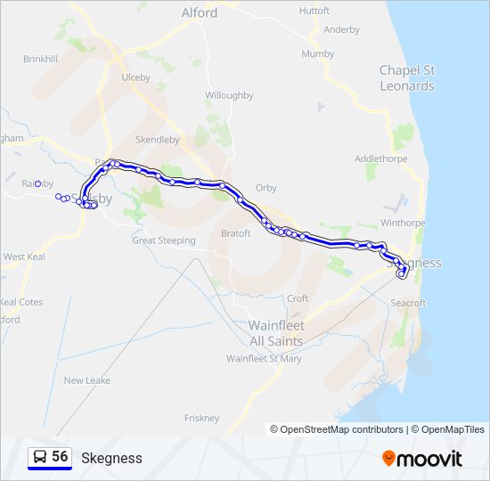 56 Bus Line Map