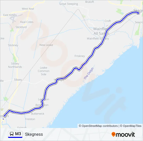 M3 Bus Line Map