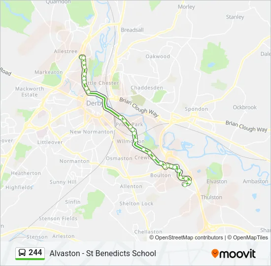 244 Bus Line Map