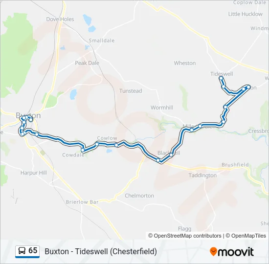 65 Bus Line Map