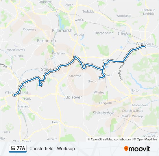 77a Route: Schedules, Stops & Maps - Chesterfield (Updated)