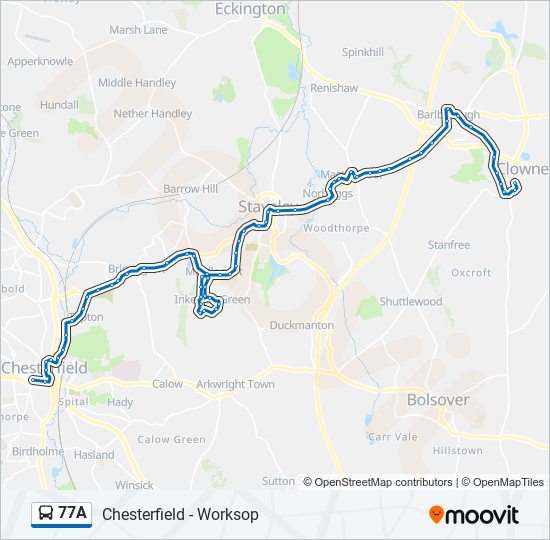 77a Route: Schedules, Stops & Maps - Clowne (Updated)