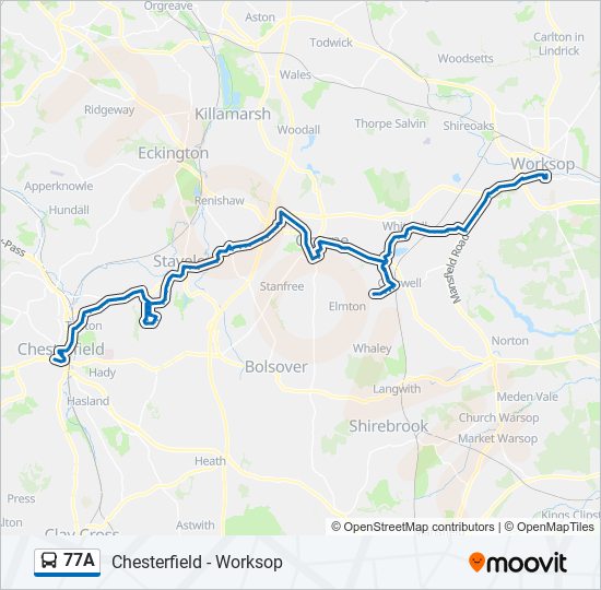 77a Route: Schedules, Stops & Maps - Worksop (updated)