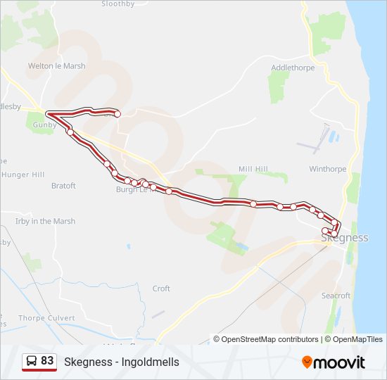 83 Bus Line Map