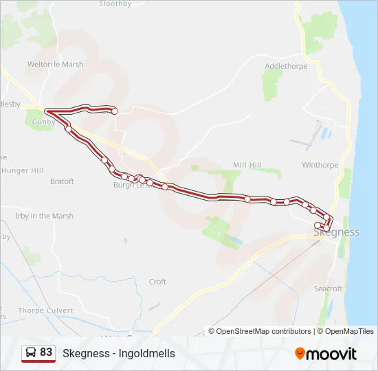 83 Bus Line Map