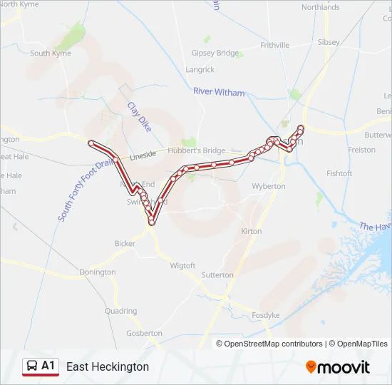 A1 Bus Line Map