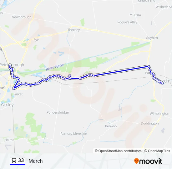 33 Bus Line Map