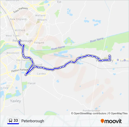 33 Bus Line Map