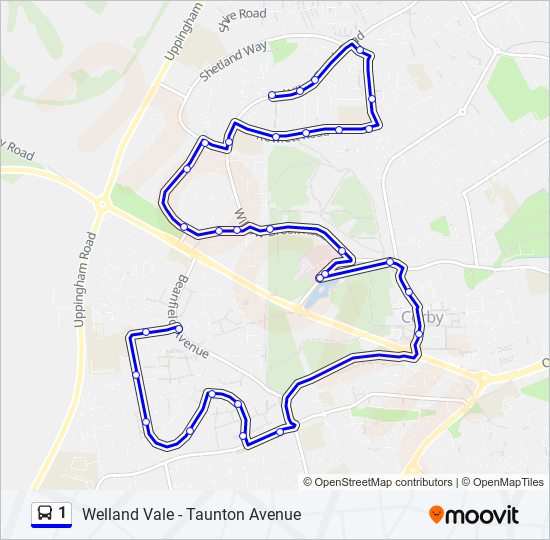 1 Route Schedules, Stops & Maps Beanfield (Updated)