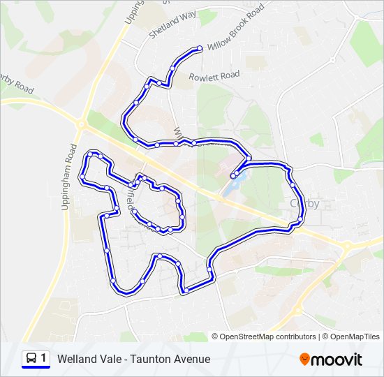 1 bus Line Map