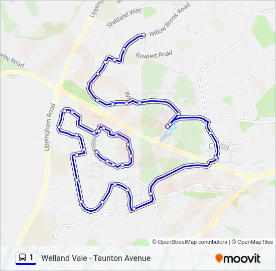1 Bus Line Map