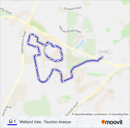1 Bus Line Map