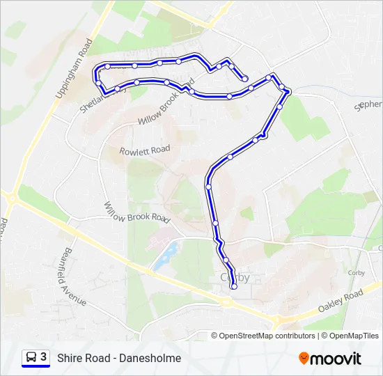 3 Bus Line Map