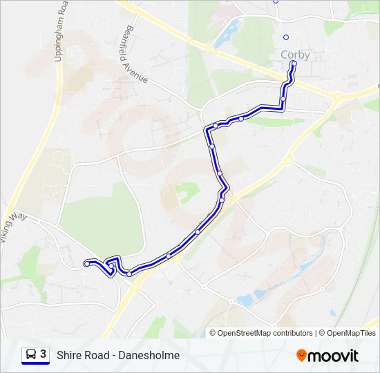 3 Bus Line Map