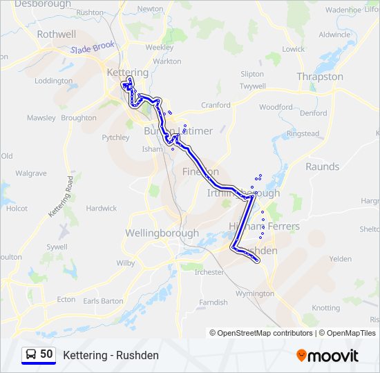 50 bus Line Map