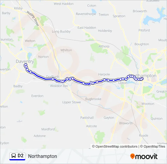 D2 Bus Line Map