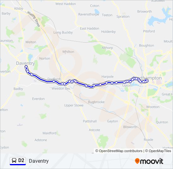 D2 bus Line Map